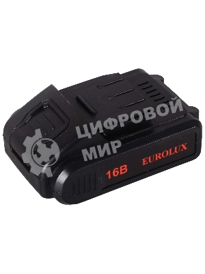 Дрель-шуруповерт Eurolux ДА-16/2Li, 16 В, 1.5 Ач, 30 Нм, щеточный