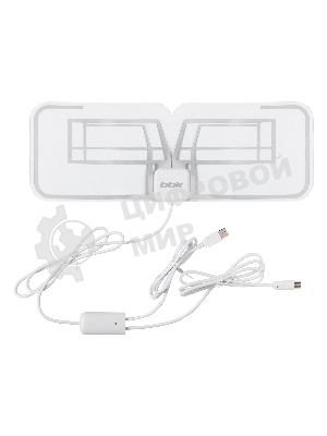 Антенна телевизионная BBK DA27 30дБ активная белый каб.:2м