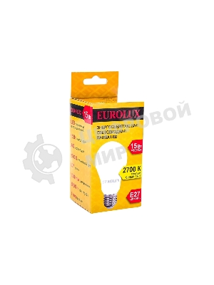 Лампа светодиодная EUROLUX LL-E-A60-15W-230-2,7K-E27