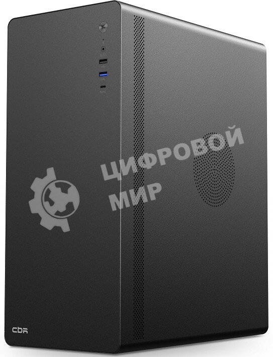 Компьютерный корпус CBR ATX Miditower U500, без БП, 1хUSB 3.0 Type-C, 1хUSB 3.0, 1хUSB 2.0, HD Audio+Mic, черный [PCC-ATX-U500-WPSU