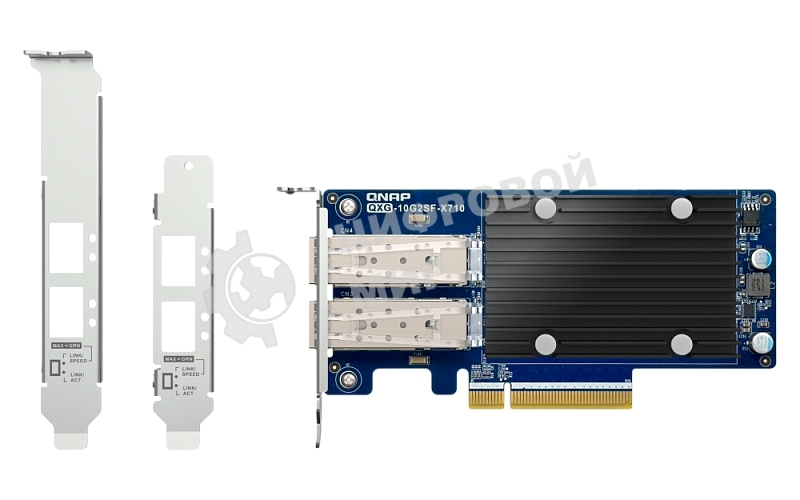 Сетевая карта QNAP Expansion Card QXG-10G2SF-X710 PCIe Gen3 x8 2x10GbE(SFP+)