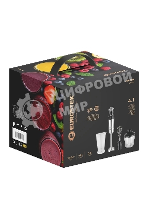 Блендер погружной Eurostek EHB-1014 1500 Вт, 0,8 л, нержавеющая сталь/черный