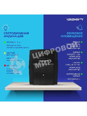 Источник бесперебойного питания Ippon Back Basic 1500 Euro 900Вт 1500ВА черный