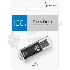 Флешка USB Smartbuy V-Cut Black (SB128GbVC-K3), 128Gb, USB 3.0, R/W 75/30, черный