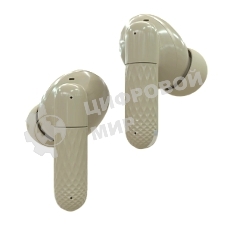 Наушники TWS More choice БВ37 бежевый, внутриканальные, Bluetooth, сенсорное управление, до 4 ч