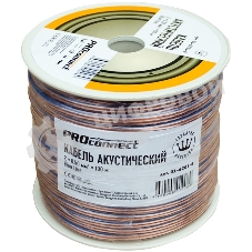 Кабель акустический PROconnect 2х0.50 кв.мм, прозрачный BLUELINE, 100 м