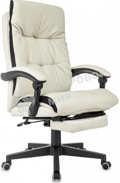 Кресло руководителя Бюрократ CH-824MSG-BF слоновая кость, эко.кожа/ткань, пластик