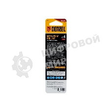 Сверло спиральное по металлу Denzel 4 x 75мм, Р6М5, Golden Tip, многогранная заточка