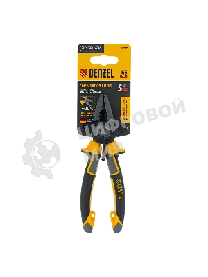 Плоскогубцы комбинированные Denzel 165 мм, трехкомпонентные рукоятки