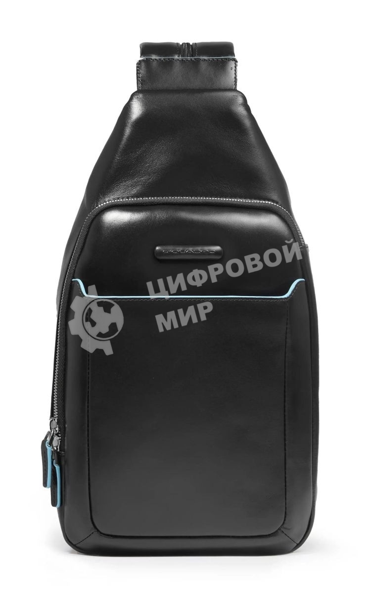 Рюкзак слинг Piquadro Blue Square CA4827B2/N черный натур.кожа