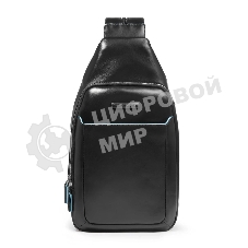 Рюкзак слинг Piquadro Blue Square CA4827B2/N черный натур.кожа