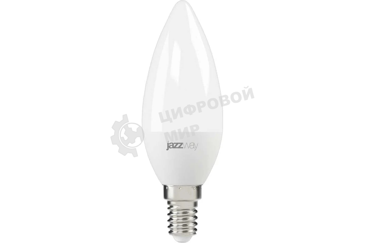 Лампа светодиодная JazzWay PLED-SP C37 7Вт свеча 5000К холодный белый E14 560лм 230В