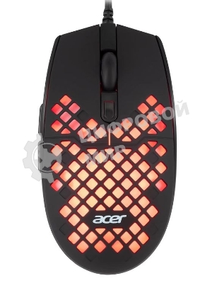 Мышь проводная Acer OMW134 черный, 3200 dpi, USB, кнопки - 6