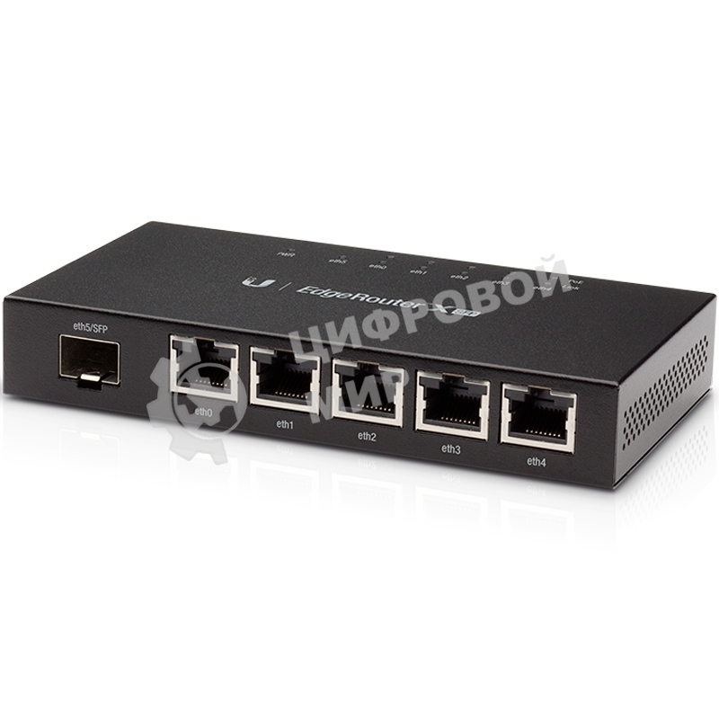 Маршрутизатор Ubiquiti EdgeRouter X SFP (ER-X-SFP-EU), 5×1 Гбит/с PoE + 1×1 Гбит/с SFP, управляемый