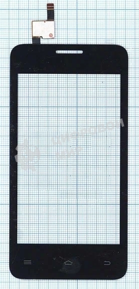Сенсорное стекло (тачскрин) для Fly FS404 Stratus 3, черное