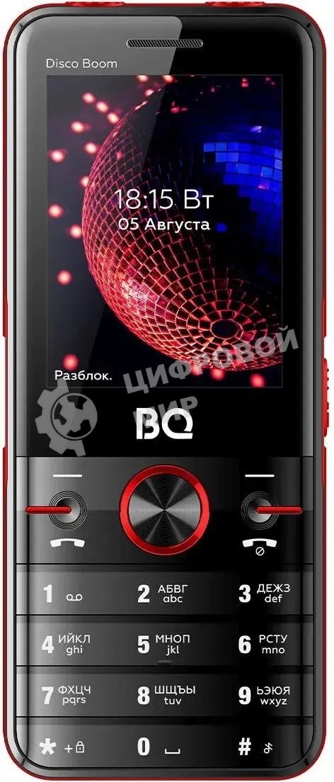 Мобильный телефон BQ 2842 Disco Boom черный/красный