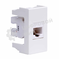 Розетка компьютерная DKC Viva 45058 RJ-45 кат.6, неэкранированная, 8P8C, Hyperline, Dual IDC, белая, 1 модуль