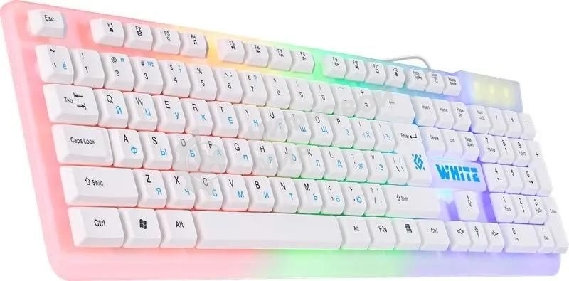 Клавиатура проводная Defender GK-172, USB, белый