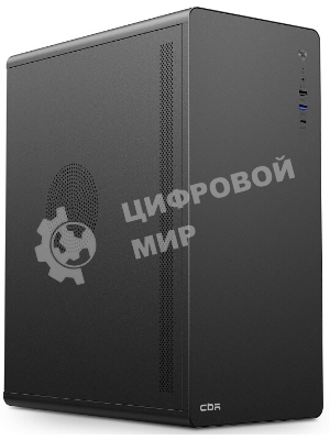 Компьютерный корпус CBR ATX Miditower U500, без БП, 1хUSB 3.0 Type-C, 1хUSB 3.0, 1хUSB 2.0, HD Audio+Mic, черный [PCC-ATX-U500-WPSU