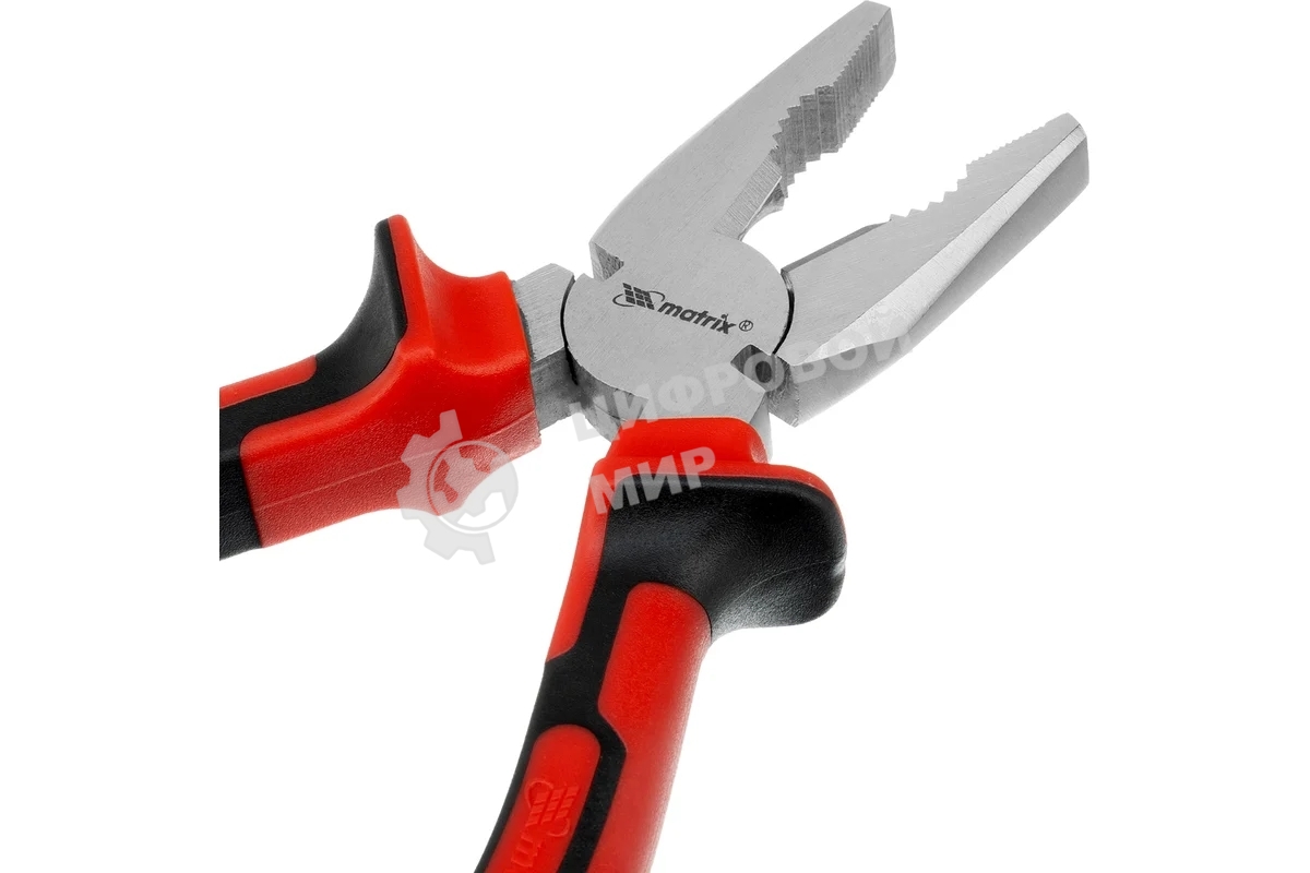 Плоскогубцы Matrix NICKEL 160 мм, никелированные, двухкомпонентные рукоятки