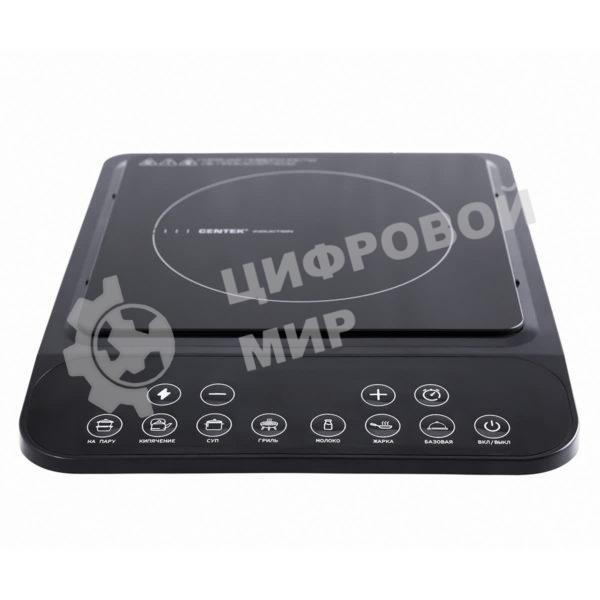 Плита настольная электрическая Centek CT-1517 черный, 2 кВт, индукция, конфорки - 1, стеклокерамика, сенсор