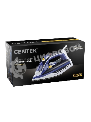 Утюг Centek CT-2350 синий, 2600 Вт, 45 г/мин, удар 145 г/мин, 350 мл