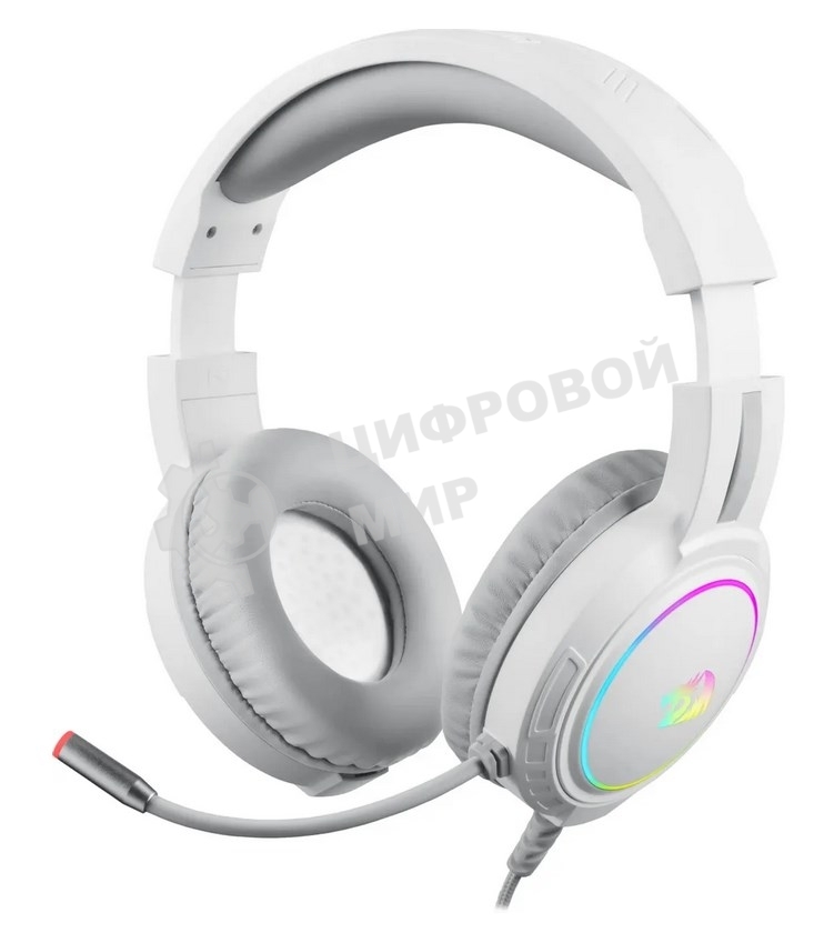 Гарнитура Redragon Mento белый, проводная, USB / 2 x mini jack 3.5 мм, подсветка