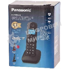 Телефон беспроводной (DECT) Panasonic KX-TGb610RUR, Монохромный, АОН, черный/красный