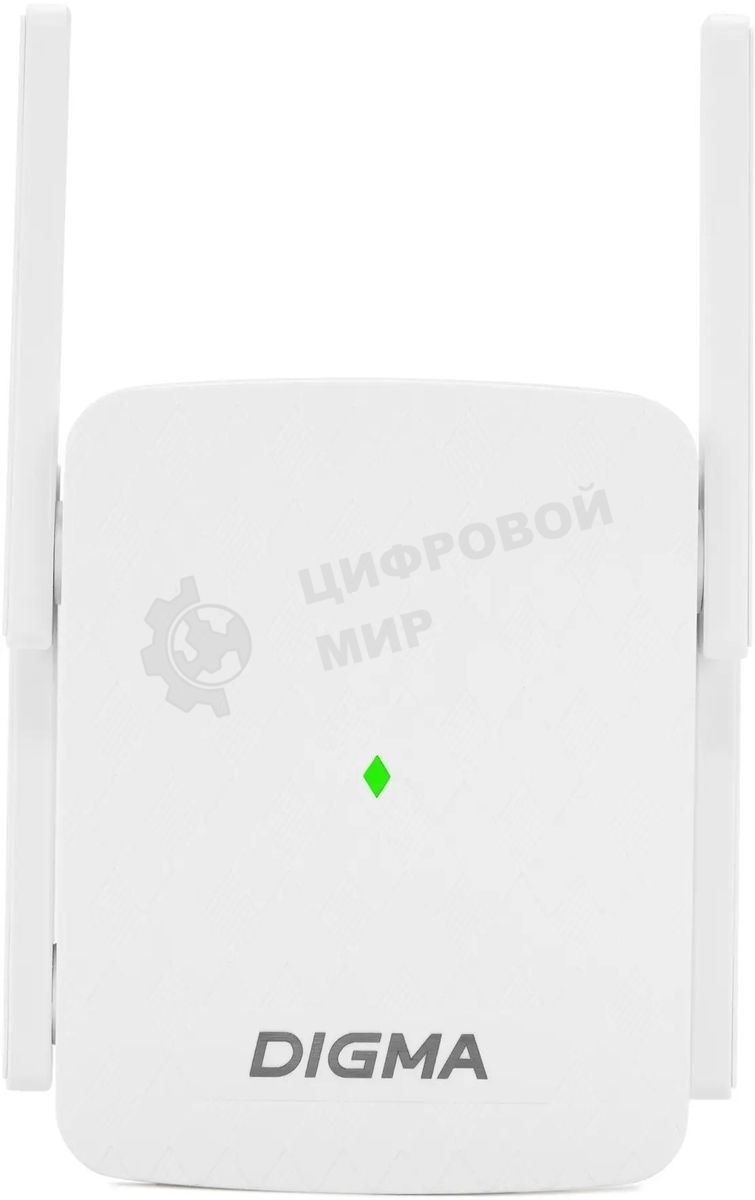 Повторитель беспроводного сигнала Digma D-WR310 (D-WR310V2) N300 Wi-Fi белый
