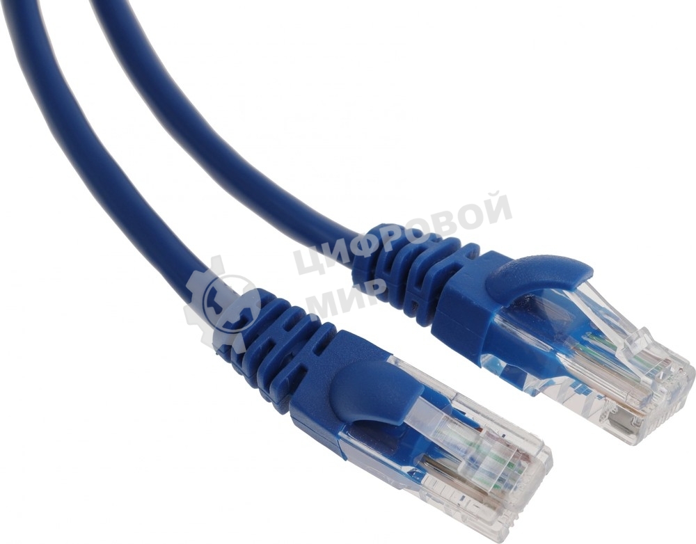 Патч-корд Premier PP12-1M/B 1000Гбит/с UTP 4 пары cat.5E CCA molded 1м синий RJ-45 (m)-RJ-45 (m)