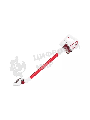 Пылесос вертикальный Harper HVC-VR01 белый/красный, питание от аккумулятора, 75 Вт, уборка сухая, пылесборник 0.8 л