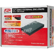 Внешний корпус для HDD AgeStar 3UB2P3 SATA III пластик черный 2.5