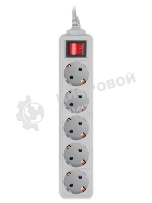 Сетевой фильтр PC Pet AP01006-3-GR 3 м, 5 розеток, серый
