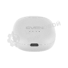 Наушники TWS SVEN E-727BT белый, вкладыши, Bluetooth, сенсорное управление, до 24 ч