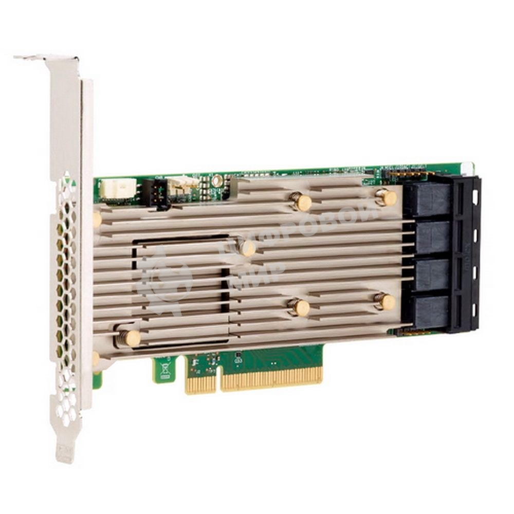 RAID-контроллер Broadcom MegaRAID 9460-16I SGL (05-50011-00/03-50011-30011) PCIe 3.1 x8 LP, SAS/SATA/NVMe, RAID 0,1,5,6,10,50,60, 16port(4* int SFF8643), 4GB Cache, 3516ROC, RTL 5, (003600) (003648)