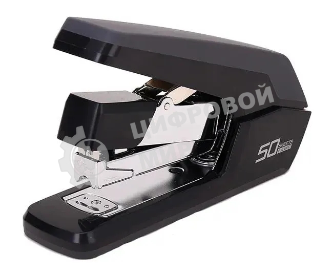 Степлер настольный Deli E0371black Exceed 24/6 26/6 26/8 (50 листов) снижение усилия, черный, 100 скоб, коробка