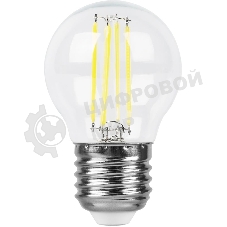 Лампа светодиодная Feron LB-61 филаментная 5W 230V E27 4000K