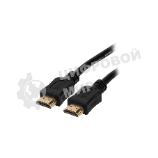 Кабель HDMI C-HM-HM-1M Wize 1 м., v.2.0, 19M/19M, позол.разъемы, экран, черный, пакет