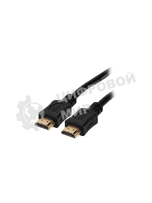 Кабель HDMI C-HM-HM-1M Wize 1 м., v.2.0, 19M/19M, позол.разъемы, экран, черный, пакет