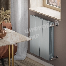 Радиатор биметаллический Royal Thermo PianoForte 500 серебристый - 6 секц.