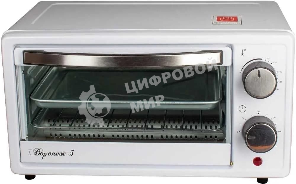 Мини-печь Великие Реки Воронеж-5, 900 Вт, 9 литров, таймер на 60 минут, функции духовки, гриля, тостера, быстрый нагрев, компактный размер