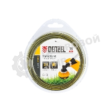 Леска для триммера Denzel двухкомпонентная квадратная, 2,4мм х 15м, блистер SkyCutter