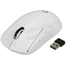 Мышь беспроводная Logitech G PRO X SUPERLIGHT 2 белый, 32000 dpi, радиоканал, USB, кнопки - 5