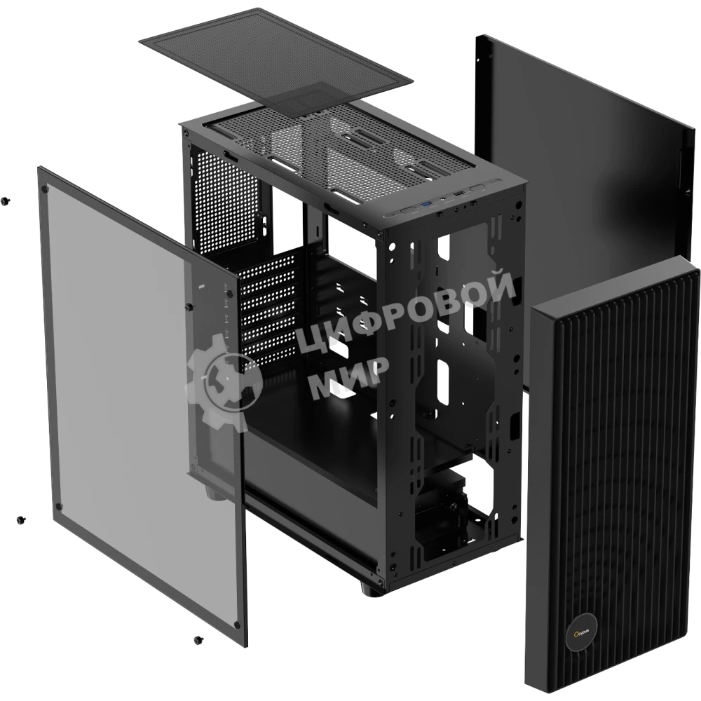 Компьютерный корпус Ocypus Gaммa C70 BK ARGB ATX/win/black/4 ARGB fans/no PSU/Tempered Glass