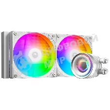 Система жидкостного охлаждения ID-Cooling FX240 Inf ARGb Soc-AM5/AM4/1200/1700/1851 белый 4-pin 27.2dB Al+Cu 300W Ret (FX240 INF белый)