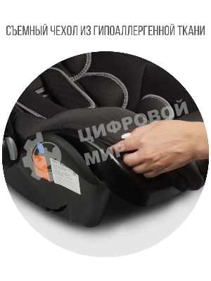 Автокресло ZLATEK KRES4037 Колибри Lux гр.0+, т.серый