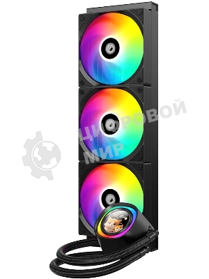 Система жидкостного охлаждения ID-Cooling FX360 LCD ARGb Soc-AM5/AM4/1200/1700/1851 черный 4-pin 27.2dB Al+Cu LCD 350W Ret