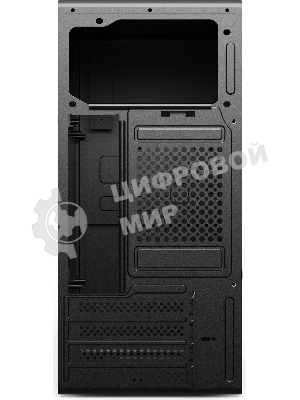 Компьютерный корпус CBR mATX Minitower V201, без БП, 2хUSB 2.0, HD Audio+Mic, черный PCC-MATX-V201-WPSU
