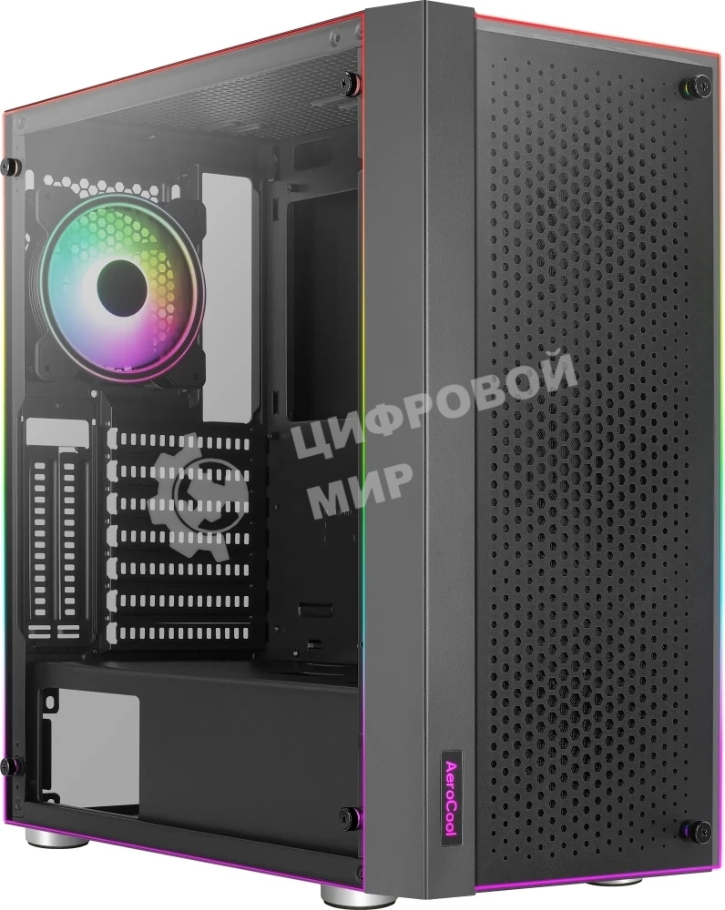 Компьютерный корпус Aerocool / Formula Skribble черный без БП ATX 2x120mm 2xUSB3.0 audio bott PSU