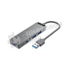 USB-концентратор Vention OTG USB 3.0 на 4 порта серый 1м.